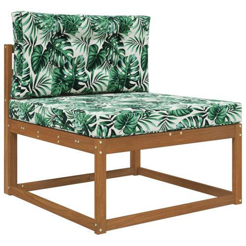 Възглавница за диван на открито 2 pcs Мотив с листа Полиестер