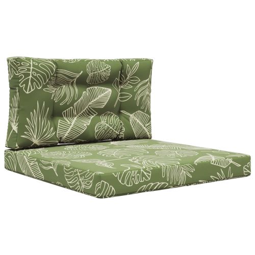 Възглавница за диван на открито 2 pcs Дизайн с листа Полиестер