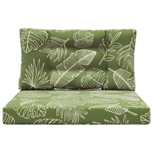 Възглавница за диван на открито 2 pcs Дизайн с листа Полиестер