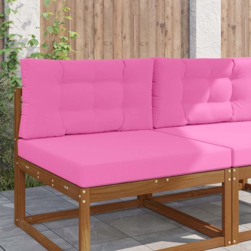 Възглавница за диван на открито 2 pcs Розово Полиестер