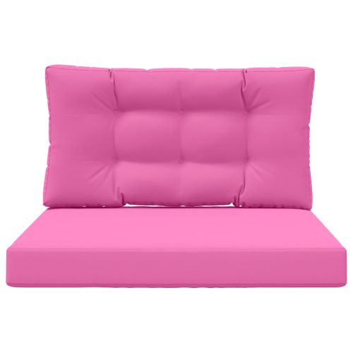 Възглавница за диван на открито 2 pcs Розово Полиестер