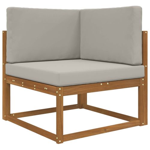 Възглавница за диван на открито 3 pcs Сив Полиестер