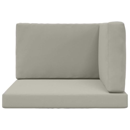 Възглавница за диван на открито 3 pcs Сив Полиестер