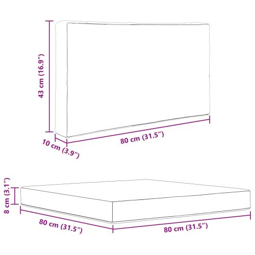Възглавница за диван на открито 3 pcs Сив Полиестер