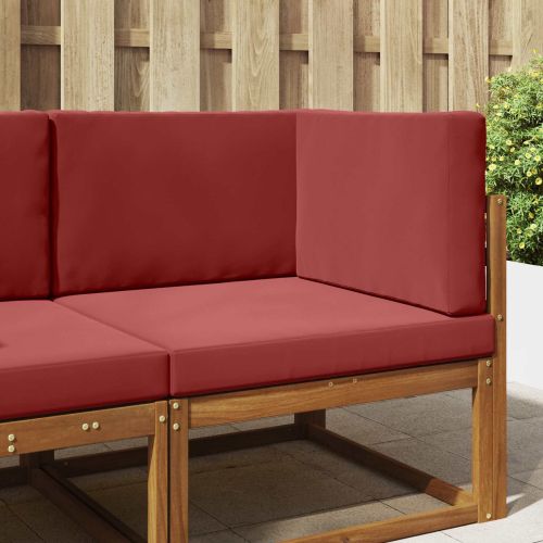 Възглавница за диван на открито 3 pcs виненочервен Полиестер