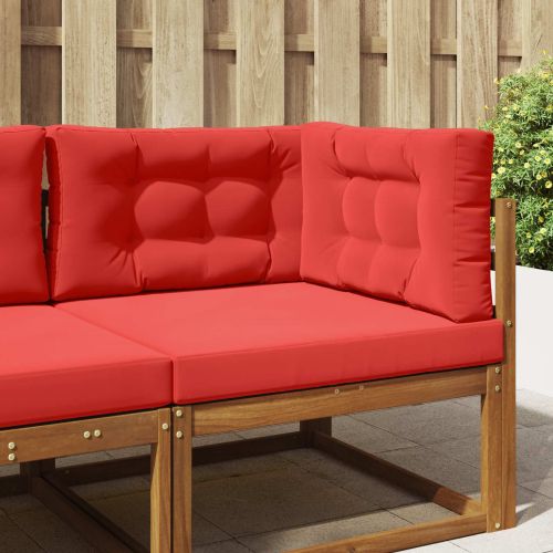 Възглавница за диван на открито 3 pcs Червено Полиестер