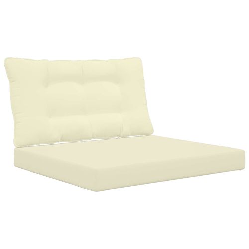 Възглавница за диван на открито 2 pcs Крем Полиестер