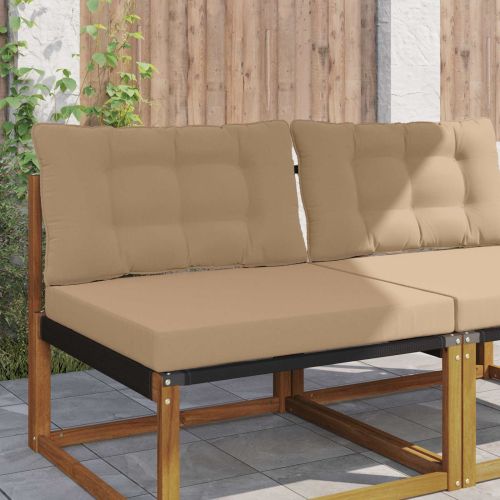 Възглавница за диван на открито 2 pcs Таупе Полиестер