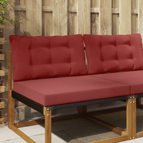 Възглавница за диван на открито 2 pcs виненочервен Полиестер