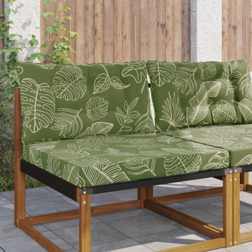 Възглавница за диван на открито 2 pcs Дизайн с листа Полиестер