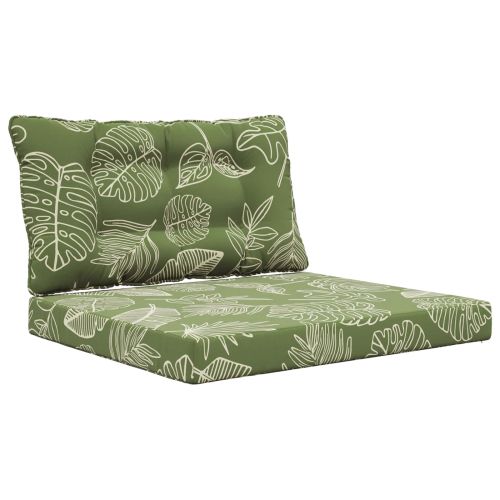 Възглавница за диван на открито 2 pcs Дизайн с листа Полиестер