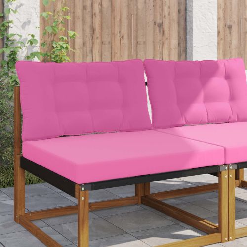 Възглавница за диван на открито 2 pcs Розово Полиестер