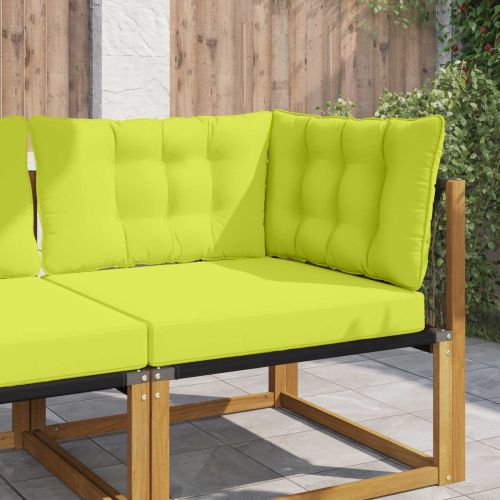 Възглавница за диван на открито 3 pcs Зелен Полиестер