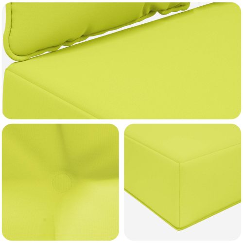 Възглавница за диван на открито 3 pcs Зелен Полиестер