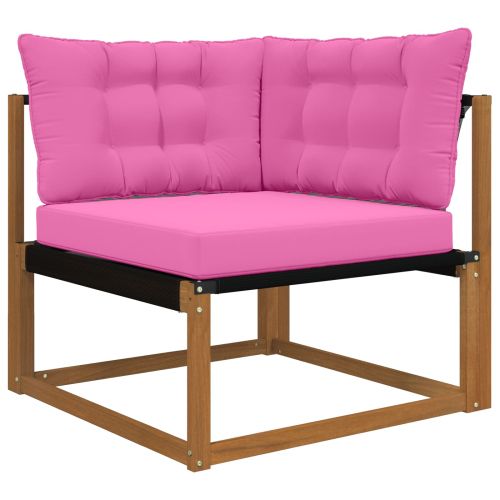 Възглавница за диван на открито 3 pcs Розово Полиестер