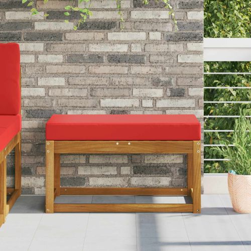 Възглавница за открито седалка Червено 80 x 40 x 8 cm