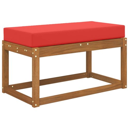 Възглавница за открито седалка Червено 80 x 40 x 8 cm