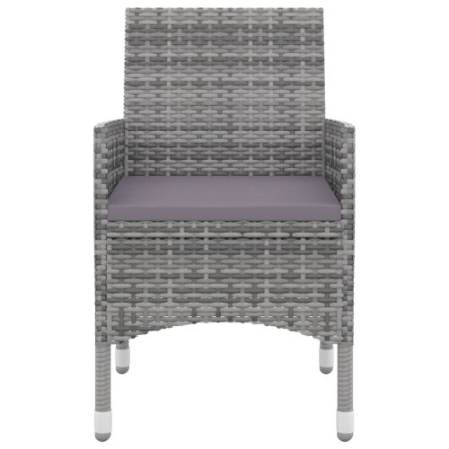 Градински комплект 7 части с възглавници полиратан и стъкло