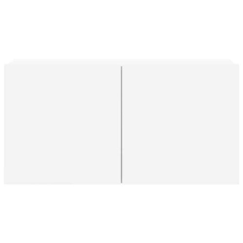 Комплект ТВ шкафове от 7 части, бял, инженерно дърво