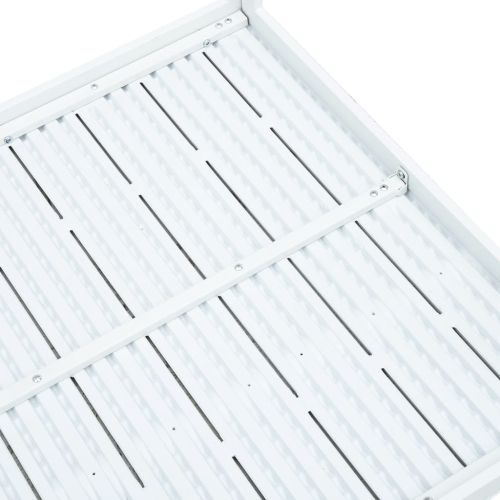 Маса за кафе, бяла, 78x78x74 см, HDPE, дървен вид