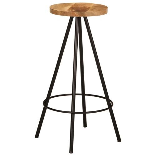 Бар комплект от 5 части, масивна мангова дървесина