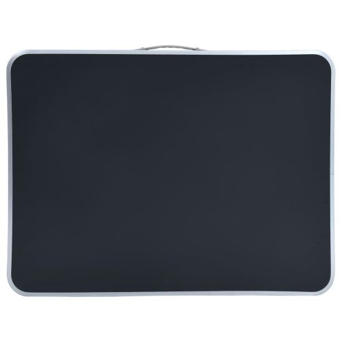 Сгъваема къмпинг маса с метална рамка, 80x60 см, сива