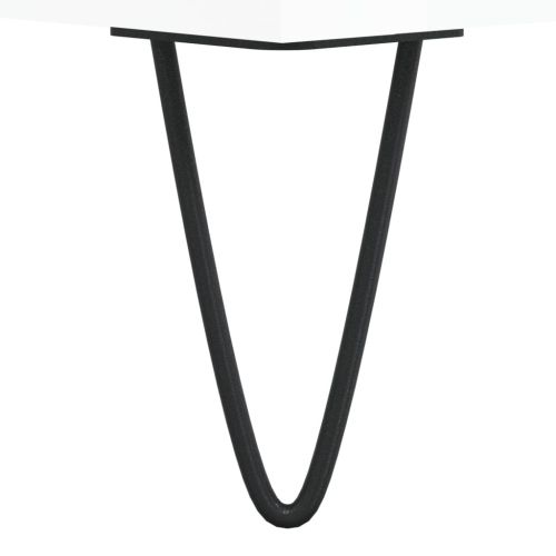 Шкаф за грамофонни плочи бял гланц 100x38x48 см инженерно дърво