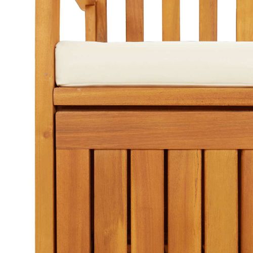 Градинска пейка за съхранение, акация масив, 120x63x84 cм