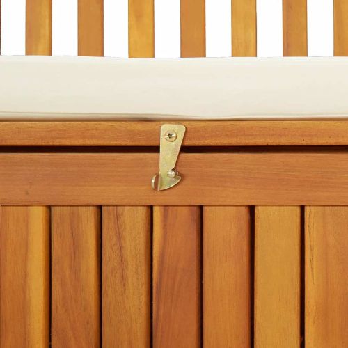 Градинска пейка за съхранение, акация масив, 120x63x84 cм