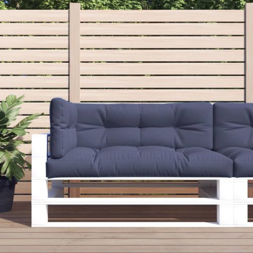 Палетни възглавници, 3 бр, нейви сини, текстил