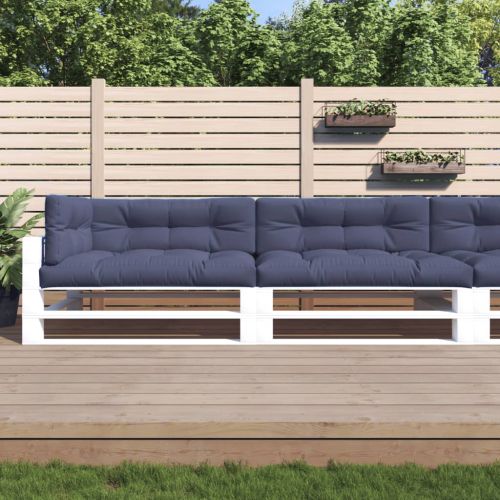 Палетни възглавници, 5 бр, нейви сини, текстил