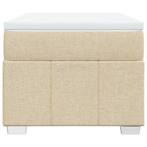 Боксспринг легло с матрак, кремава, 90x190 см, плат