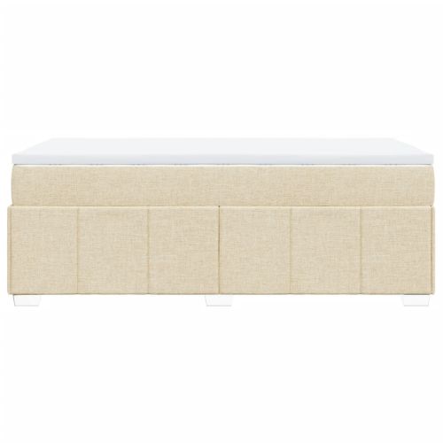 Боксспринг легло с матрак, кремава, 90x190 см, плат