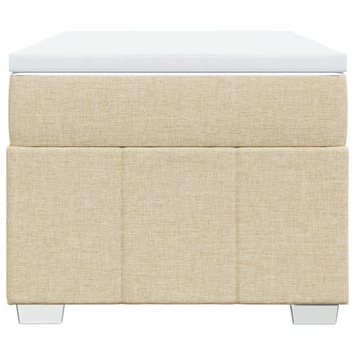 Боксспринг легло с матрак, кремава, 90x200 см, плат