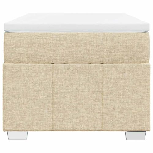 Боксспринг легло с матрак, кремаво, 100x200 см, плат