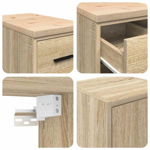 гаражни шкафове, 2 бр, сонома дъб, инженерно дърво