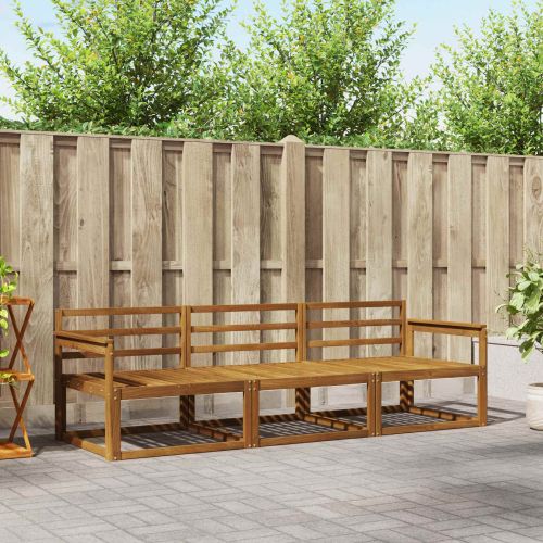 Комплект дивани за открито 3 pcs Естествен