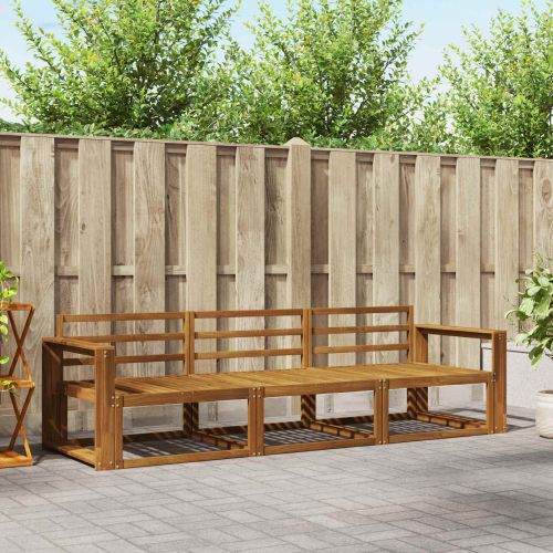 Комплект дивани за открито 3 pcs Естествен