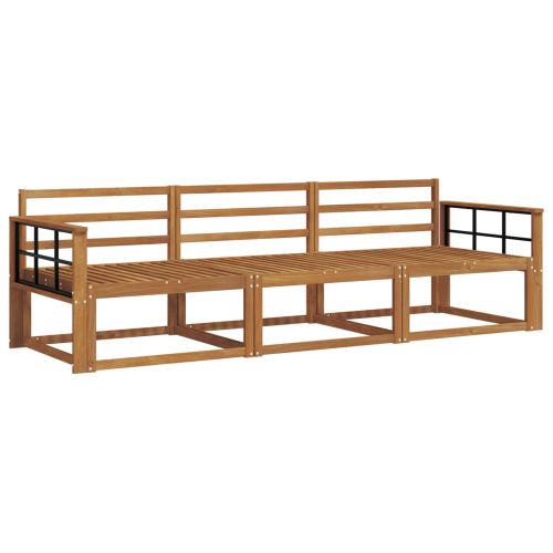 Комплект дивани за открито 3 pcs Естествен