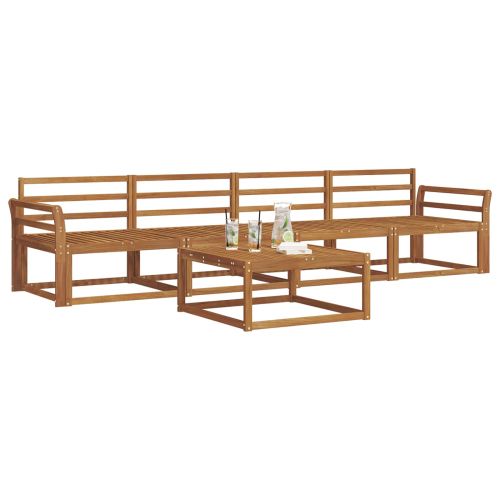 Комплект дивани за открито 5 pcs Естествен