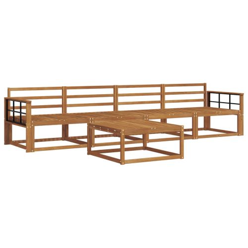 Комплект дивани за открито 5 pcs Естествен