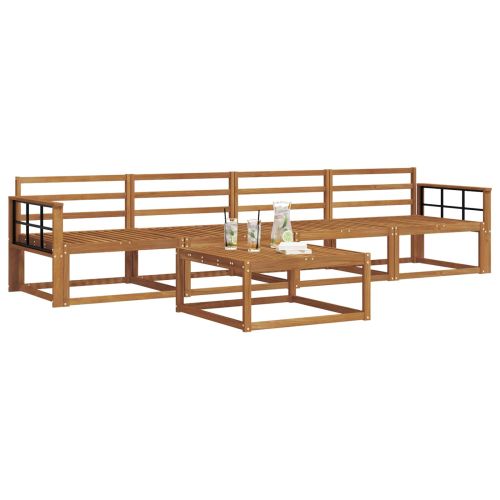 Комплект дивани за открито 5 pcs Естествен