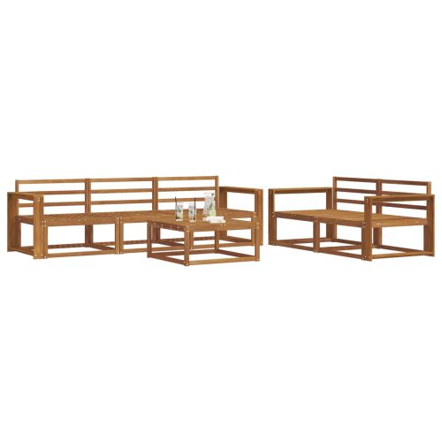 Комплект дивани за открито 6 pcs Естествен