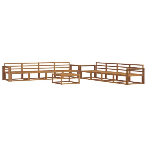 Комплект дивани за открито 9 pcs Естествен