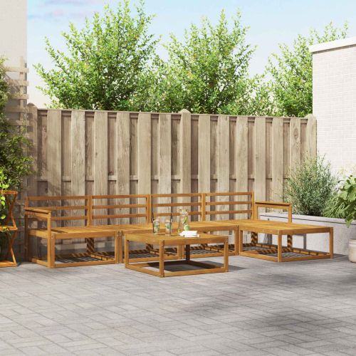 Комплект дивани за открито 6 pcs Естествен