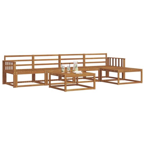 Комплект дивани за открито 6 pcs Естествен