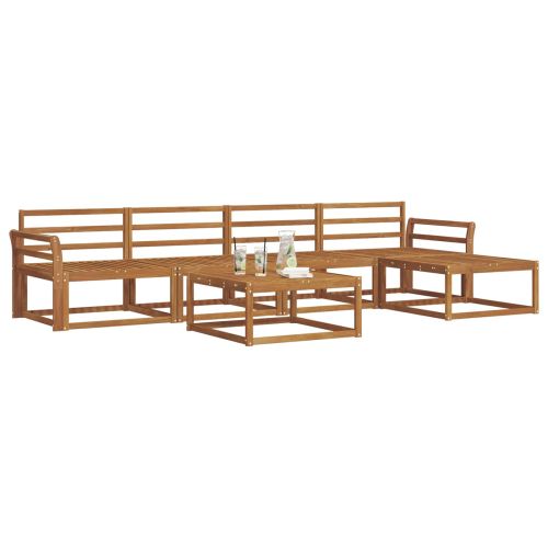 Комплект дивани за открито 6 pcs Естествен