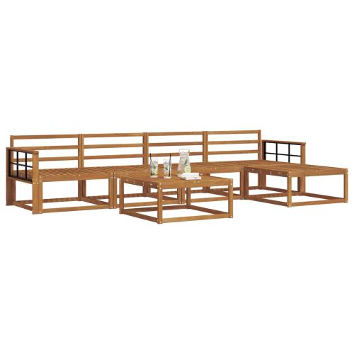 Комплект дивани за открито 6 pcs Естествен