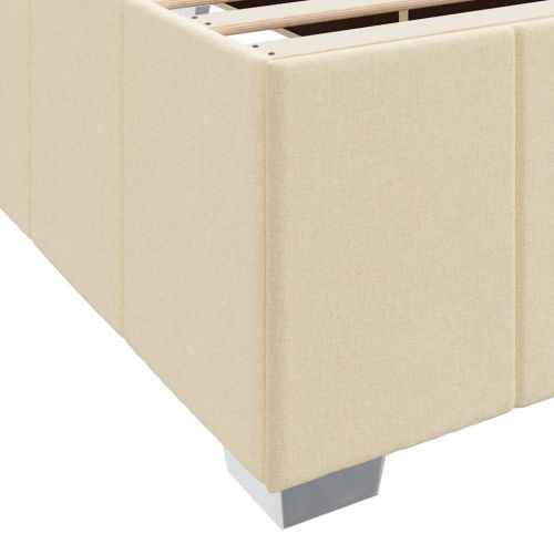 Рамка за легло с матрак Крем 90 x 190 cm текстил