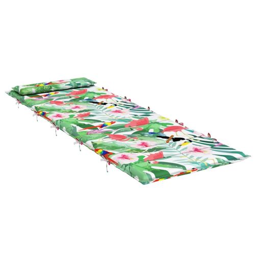 Шалте за шезлонг, многоцветно, 180x60x4 см, Оксфорд плат